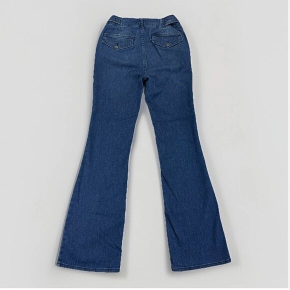Pilcro Anthropologie Bootcut Jeans‎ Mid Rise Cotton Hemp Boho Hippie Retro Denim - Picture 7 of 16